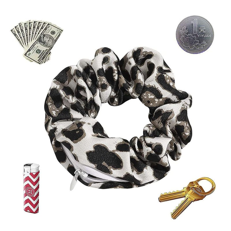 Secret Stash Zipper Scrunchie Safe (3 Pack) - Velvet Stasher scrunchies Compartment for Cash Cards Keys Pills Valuables | Hair bun ties Secret Pocket ponytails women Diversion safes disguise container Accessories - Image 5